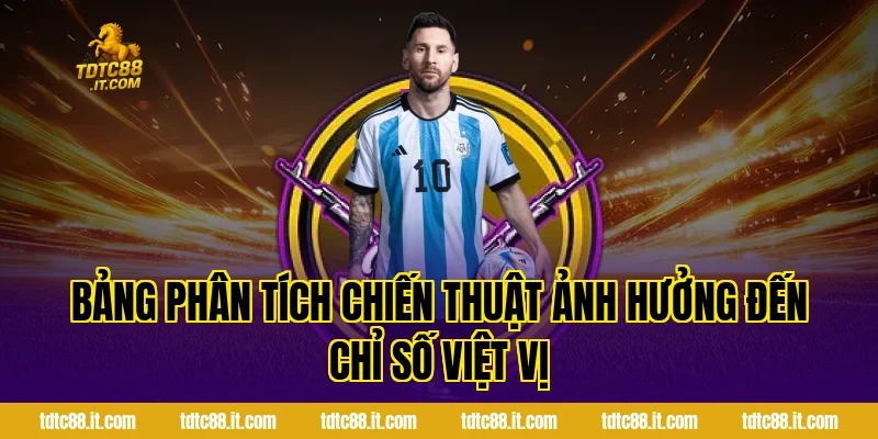 Bảng phân tích chiến thuật ảnh hưởng đến chỉ số việt vị