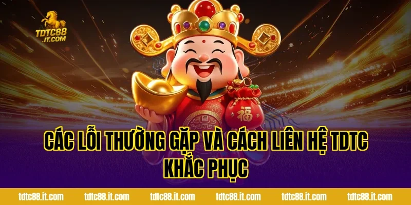 Các lỗi thường gặp và cách liên hệ TDTC khắc phục